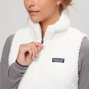 Patagonia White Los Gatos Fleece Vest Size M